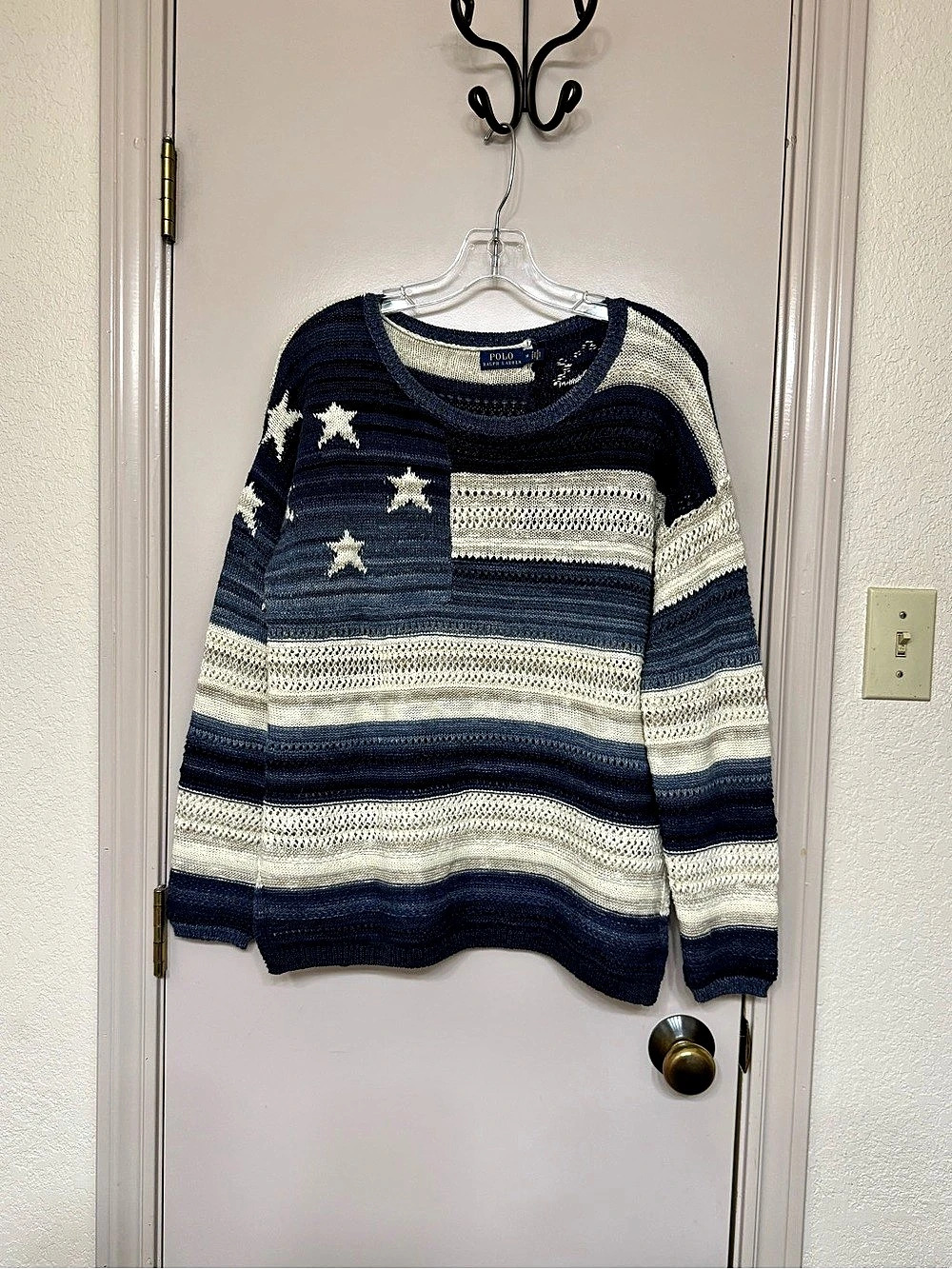 Polo Ralph Lauren Flag Ombré Cotton Sweater